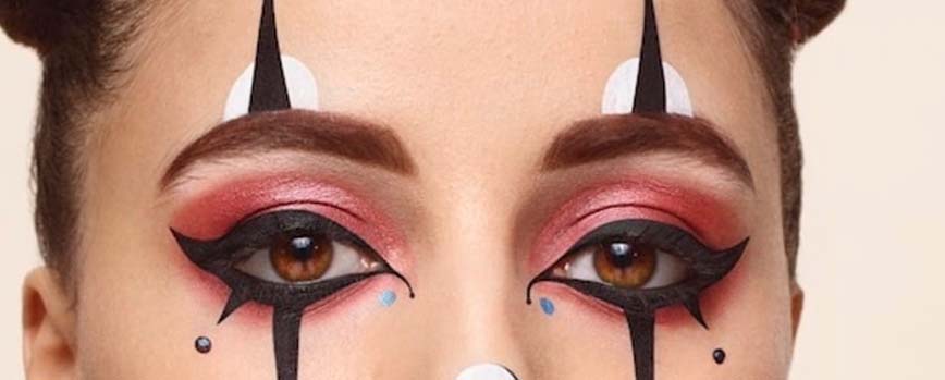 Maquillaje de payaso del terror para niñas
