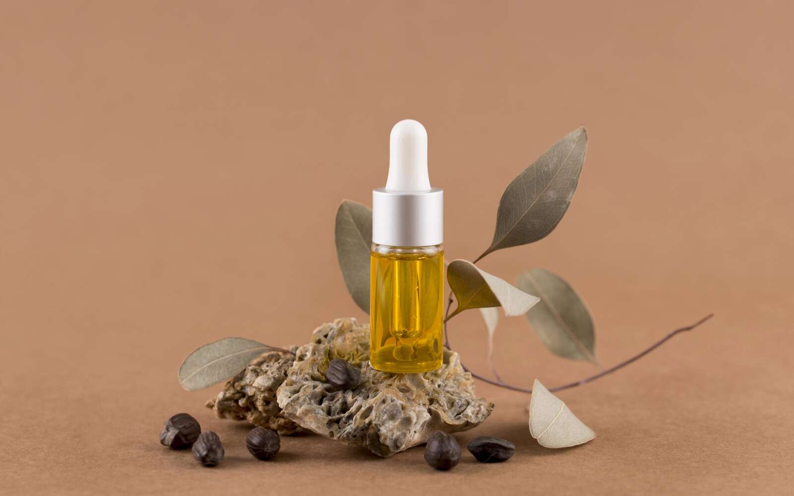 Disposición del gotero de aceite de jojoba