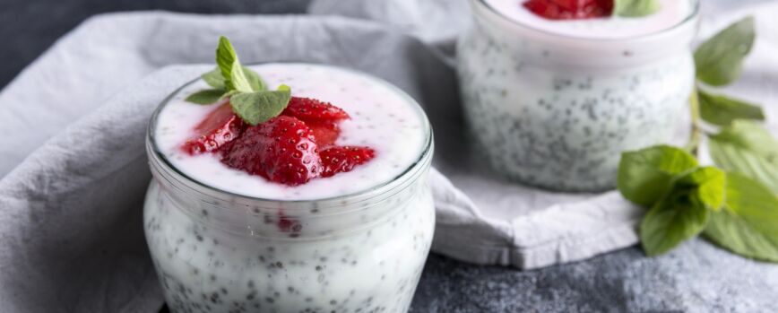 Alto ángulo de delicioso postre saludable