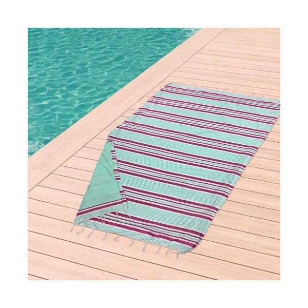 Pareo Fucsia-Verde 100X150